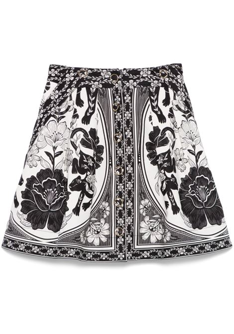 Off-white Flower Leopard mini skirt Farm rio - women